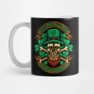 Kiss Me Its My Birthday St Patricks Day Mug